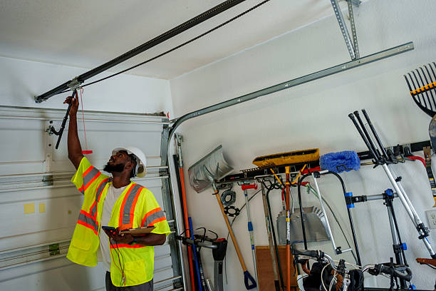 Professional Garage Door Roller Replacement technician working in Toast, NC